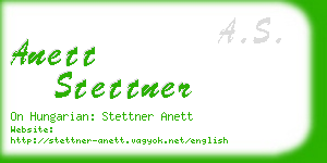 anett stettner business card